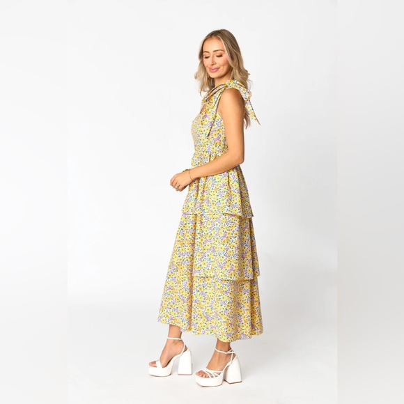 NEW Buddy Love DREW TIERED MIDI DRESS - SUNNY HUNNY - Picture 4 of 7